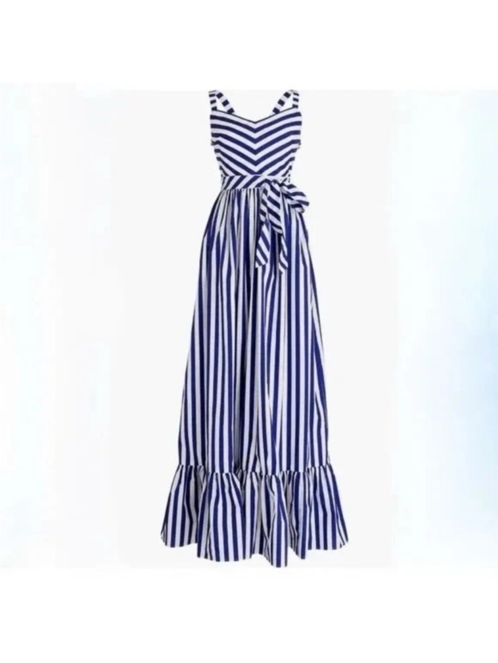 J. Crew Blue and White Striped Maxi Dress - Picture 14 of 14